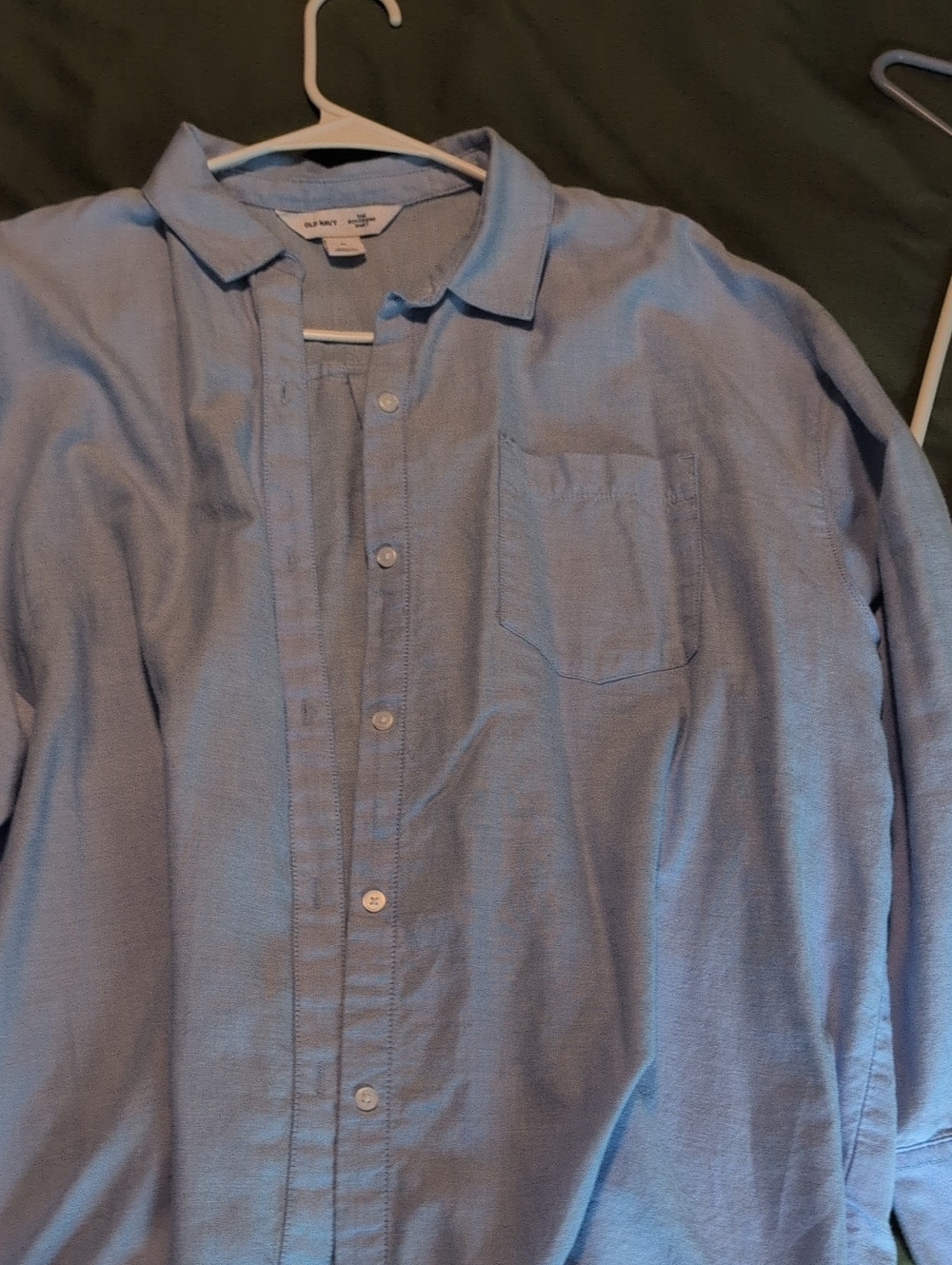Old Navy Light Blue Women's Casual Button-Down Shirt